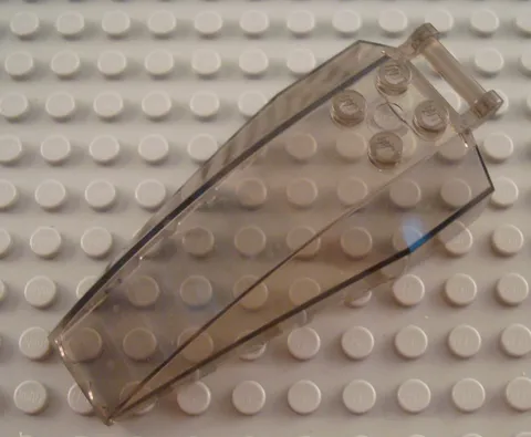 LEGO Translucent Black 8x4x2 Windscreen with 4 Studs and Handle