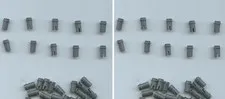 LEGO x 60 Dark Bluish Gray Technic, Pin 1/2 with Friction Ridges 89678