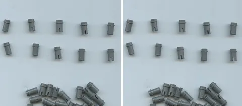 LEGO x 60 Dark Bluish Gray Technic, Pin 1/2 with Friction Ridges 89678