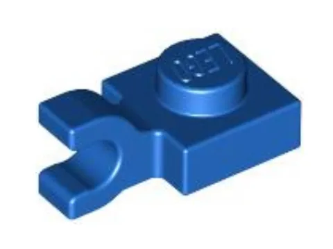 LEGO 50x Blue Plate, Modified 1 x 1 with U Clip inv.606
