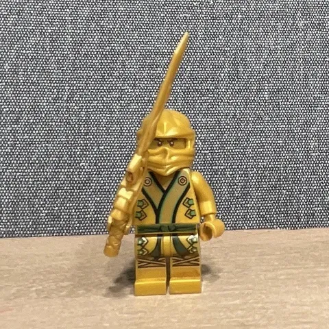 LEGO Mini Figure Ninjago, Golden Ninja Lloyd, With Sword & Helmet