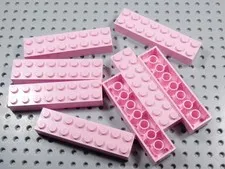 LEGO Lot of 8 Pink 2x8 Bricks BN