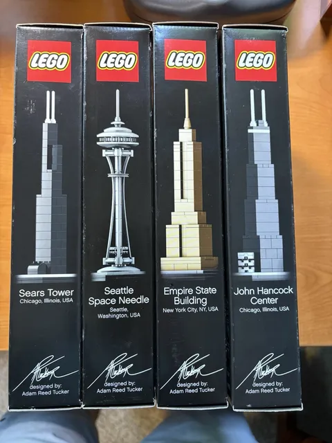 🏙️ Vintage LEGO Architecture Collection – 4 Retired Sets-3 sealed 1 opened