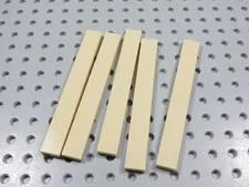 LEGO Lot of 5 Tan 1x8 Smooth Tile Plates BD