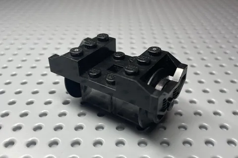 LEGO Vintage Piece 2878 + 2879 Train Wheel RC Holder + Wheels Black Rare Retired