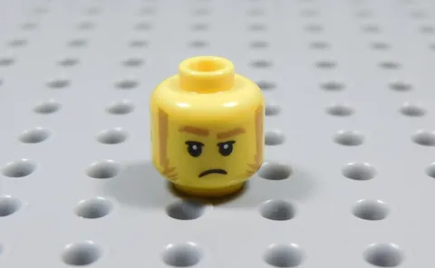 LEGO Yellow Male Boy Dual Sided Head Minifig Sideburns Glasses BT