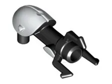 Minifigure, Weapon Gun, Portal Gun with White Hand Guard Pattern (Rub - New LEGO