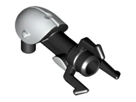 Minifigure, Weapon Gun, Portal Gun with White Hand Guard Pattern (Rub - New LEGO