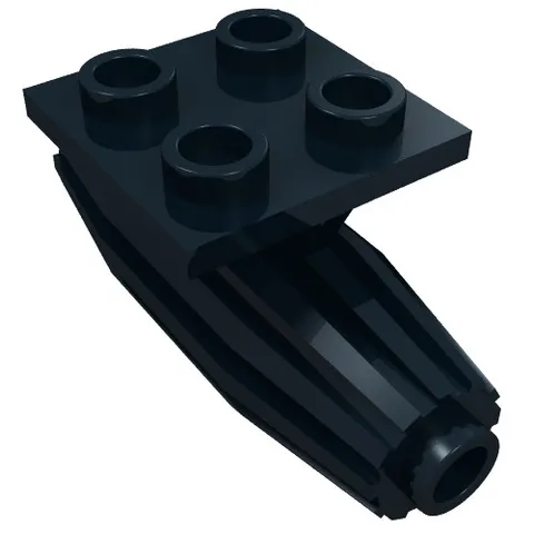 LEGO Part 4229 - Black Engine, Strakes, 2 x 2 Thin Top Plate