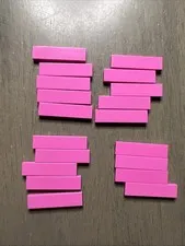 LEGO 2431 Dark Pink Tile 1x4 - 19 Pieces