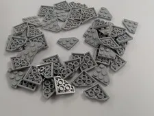 LEGO x50 Light Bluish Gray Wedge, Plate 3 x 3 Cut Corner 2450