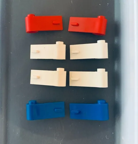Lego Vehicle Door Lot of 8 Red White Blue Left Right Small Swing 1x3x1