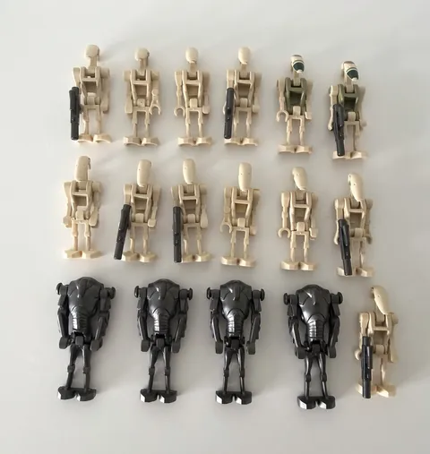 LEGO Star Wars Battle Droid & Super Battle Droid Minifigure Lot of 17