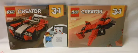 Lego SET 3:1 31100 RED/GRAY Sports Car RED/BLACK PLANE INSTRUCTIONS ONLY 2020