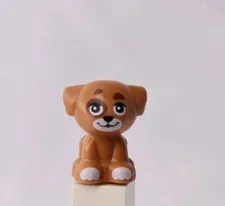 Lego New Dark Orange Dog Friends Puppy Standing Small with Tan Muzzle Paws