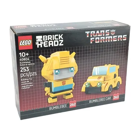 LEGO® BRICKHEADZ Transformers Bumblebee Robot 253 Piece Building Set 40804