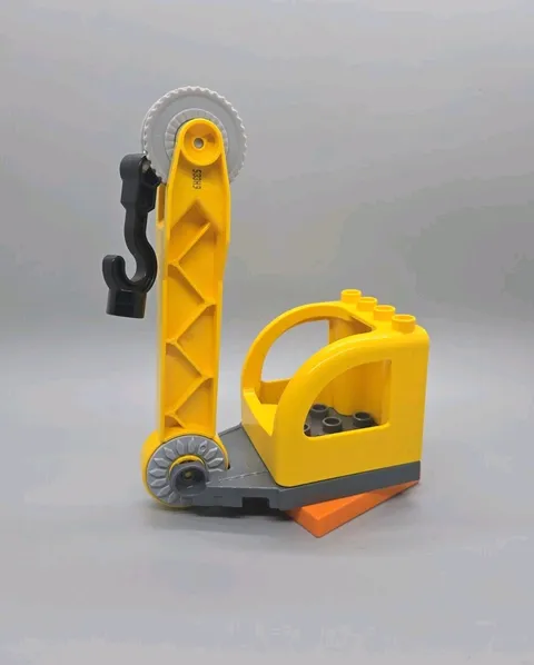 Lego Duplo Yellow Construction Crane With Hook And Swivel Base