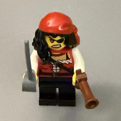 LEGO Pirates Pirate Minifigure w/ Red Bandana Sword & Gun Plastic