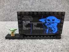 LEGO Star Wars The Child Grogu Mini Figure Plaque Display Stand