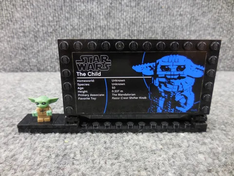 LEGO Star Wars The Child Grogu Mini Figure Plaque Display Stand