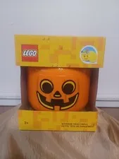 LEGO Small Halloween Pumpkin Jack O Lantern Storage Head  New Unopened