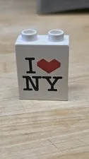 LEGO Rare Duplo, Brick w/ I 'Brick' New York 2010 Promotional Giveaway I LOVE NY