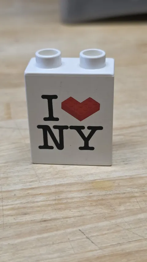 LEGO Rare Duplo, Brick w/ I 'Brick' New York 2010 Promotional Giveaway I LOVE NY