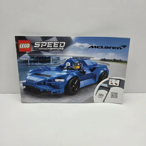 LEGO Speed Champions McLaren Elva 76902 Instruction Manual Only Blue Supercar