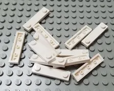 LEGO Lot of 12 White 1x4 Edge Stud Plate Pieces