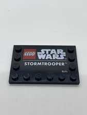 LEGO Star Wars Stormtrooper Helmet 4x6 Printed Name Plate 75276 (6180 Modified)