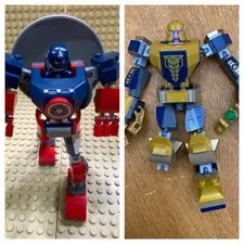 LEGO Marvel Mechs Captain America Mech Armor and Thanos Mech.