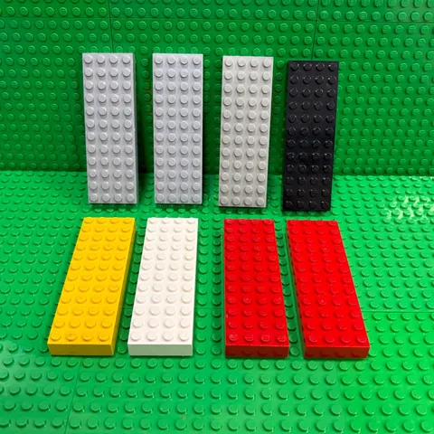 Lego Brick 4 x 12 (4202) (60033) - Thick Brick - Multicolor Pack of 8