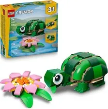LEGO Creator 3 in 1 Turtle with a Water Lily Flower Building Toy 124 pcs (31377)