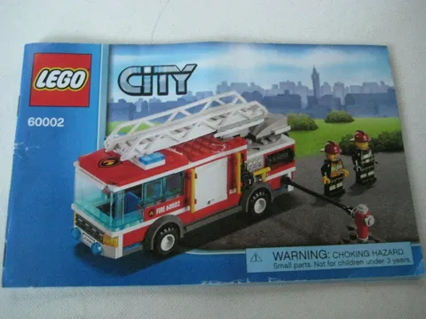 Lego City ~ # 60002 Fire Truck Instruction Manual ~ ONLY!!!!