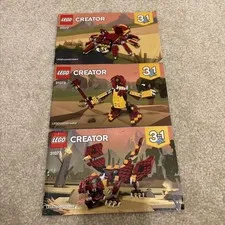 LEGO 31073 Creator 3 in 1 Mythical Creatures Set Instruction Manual Booklets