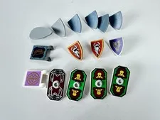 Vintage LEGO Kingdoms Shields Lot - Rascus Danju Adric Vladek