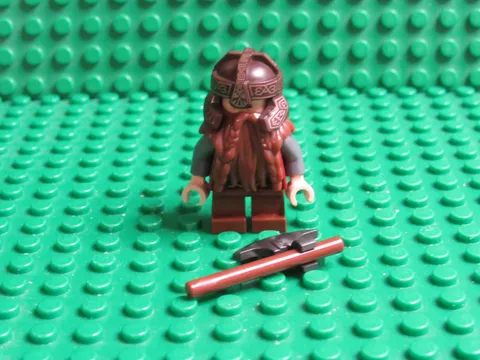LEGO Minifigure Lord of the Rings - Gimli w/ Helmet + axe LOTR Dwarf GM22