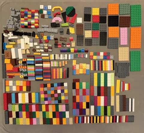1 Pound 12+ Oz Lego Bricks, Blocks, Building Pieces. Variety of Colors & Sizes