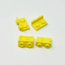 99780 LEGO Parts Bracket 1x2 - 1x2 Inverted BRIGHT LIGHT YELLOW (4)