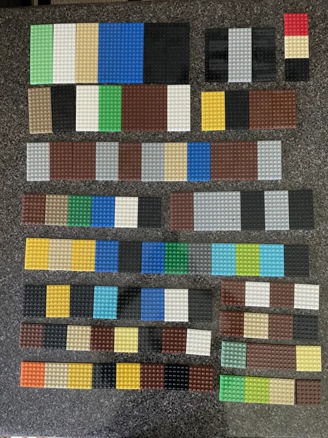 Lego Bulk Baseplates Plates 6x6 6X8 6x10 6x12 6x12 6x14 6x16 Lot Of 100
