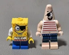 Lego 3817 Minifigure Lot - The Flying Dutchman Pirate Spongebob & Patrick