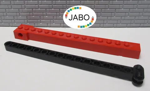 (J5/13/4) LEGO 2350b Boom Crane Arm Red with 2351 Inner Part Black 4552 4549