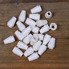 LEGO 59900 White Cone 1 x 1 with Top Groove 4589b Qty 25