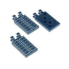 3x LEGO Tile 2x3 Dark Blue Solar Panels O-Clip 21321 30350bpb105