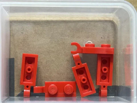 LEGO Parts - Red Plate 1 x 2 with Clip on End - No 63868 - QTY 5