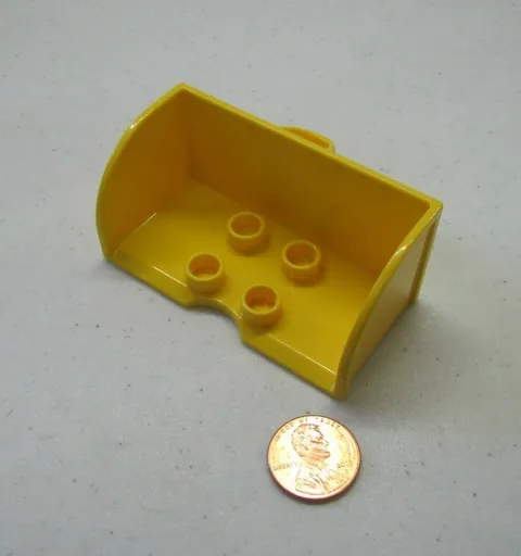Lego Duplo YELLOW TRACTOR BUCKET SCOOP Construction Vehicle Part Block #15579