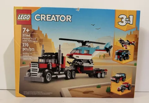LEGO 6465046 Creator 3 in 1 Flatbed Truck with Helicopter Toy