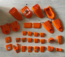 LEGO Vehicle Orange Wedge & Mudguard Parts Lot 30 pcs Arctic Fuselage Helicopter