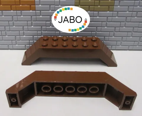 (B8/6) LEGO 2x30180 Arch Brick Bridge 10x2x2 Brown 5987 7144