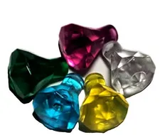 Lot Of 5 Lego Part 28556 30153 Rock 1x1 Jewel 24 Facet